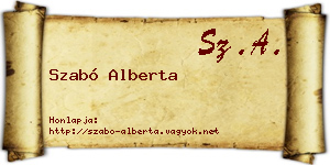 Szabó Alberta névjegykártya