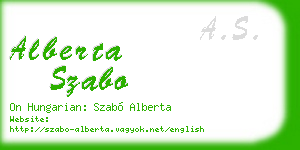alberta szabo business card